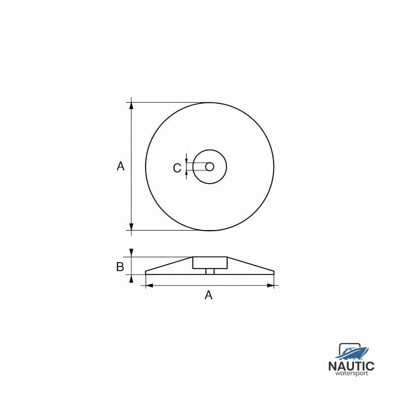 Talamex Roerblad anode aluminium 90mm