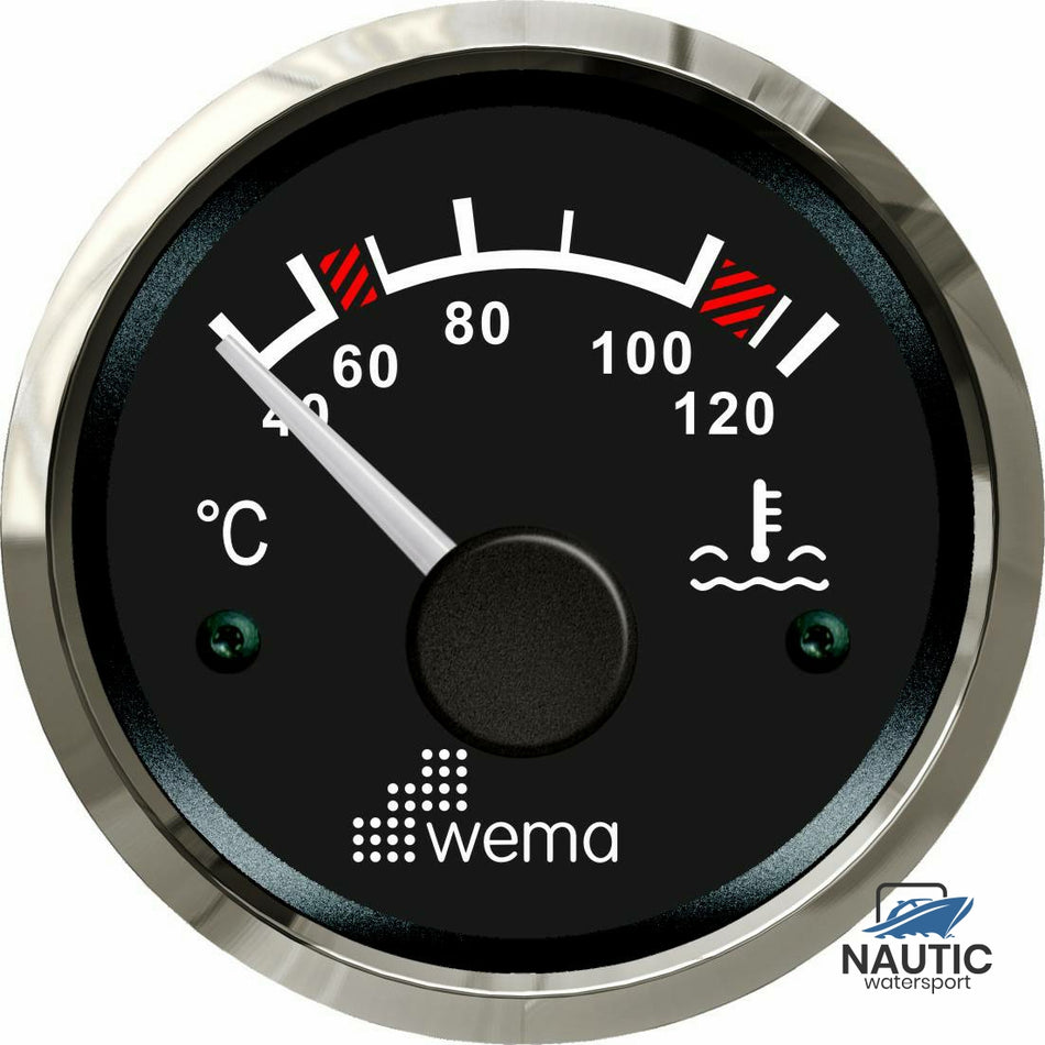 Wassertemperatur der Silver-Serie, schwarz