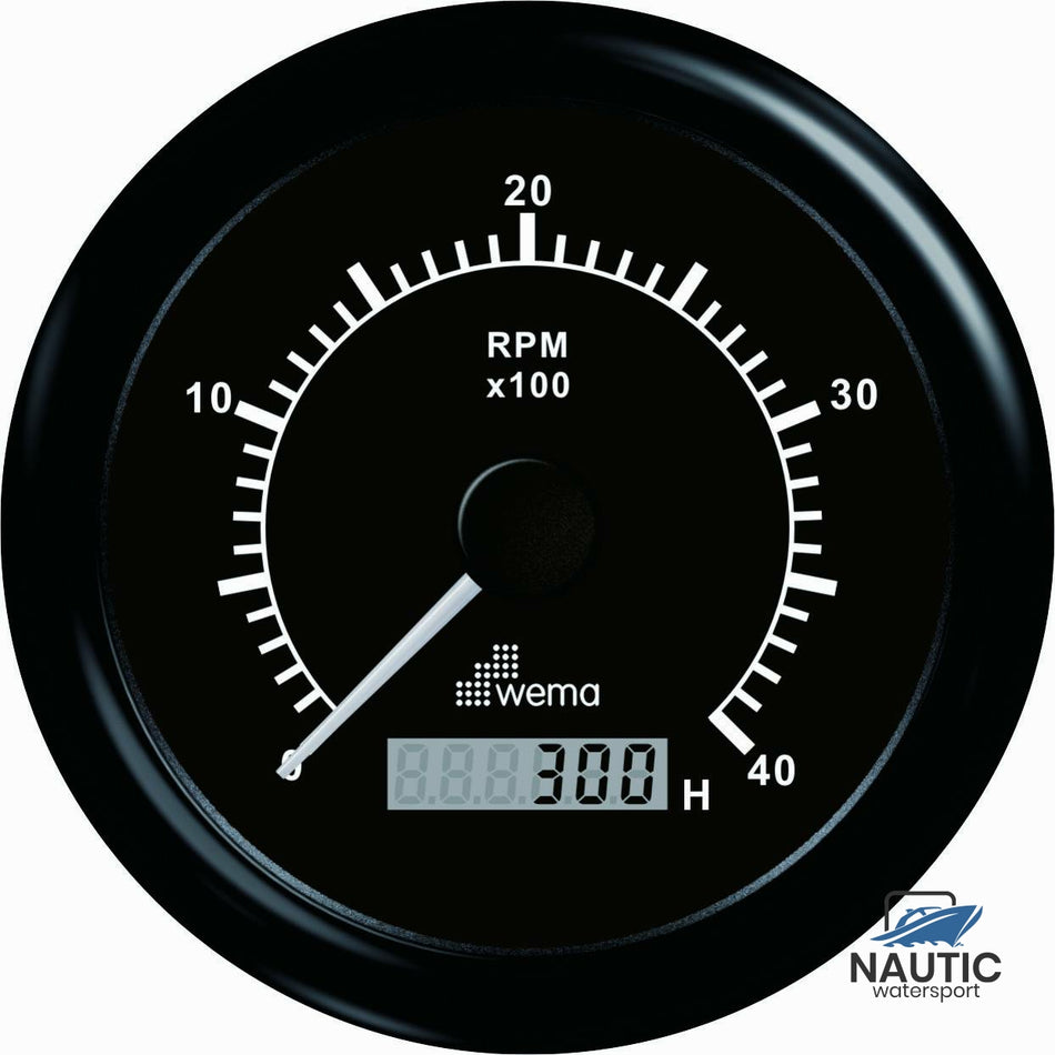 Drehzahlmesser 4000/H schwarz