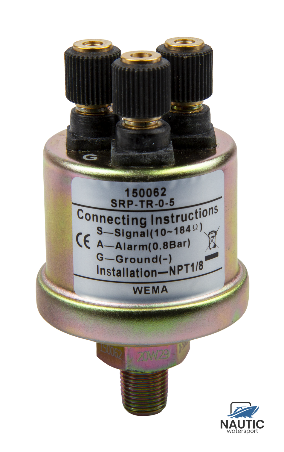 º Oil pressure sensor 5 bar with ground and alarm