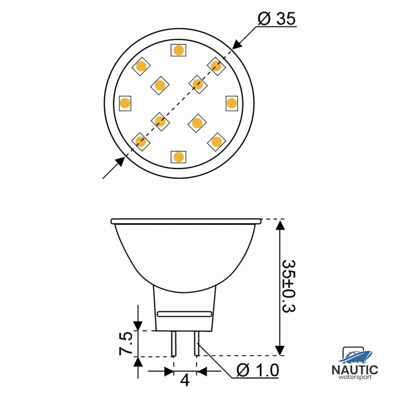 Talamex Ledlamp led12 10-30V GU4