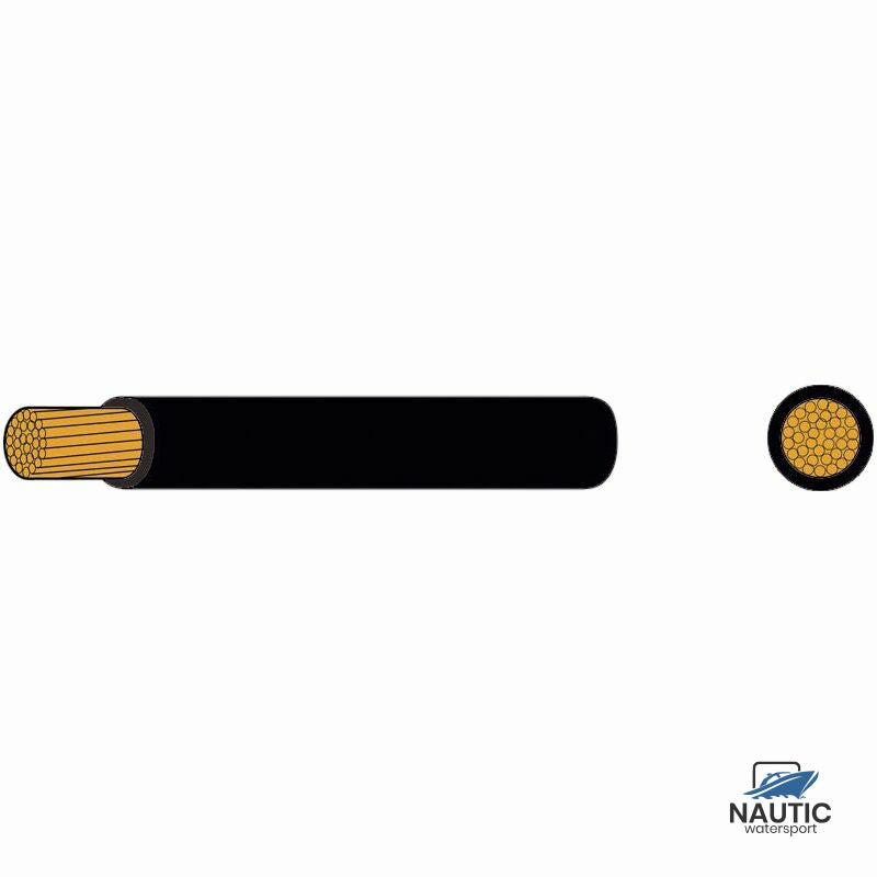 Dunwandige montage kabel 2.5mm² zwart