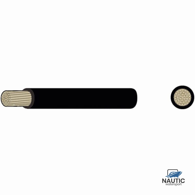 Dunwandige vertinde montage kabel 2,5mm² zwart