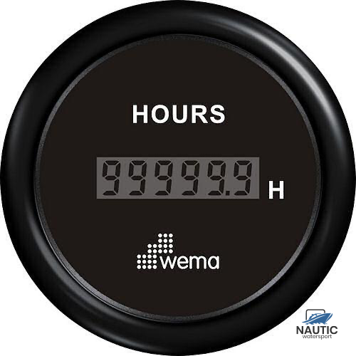 Betriebsstundenzähler schwarz