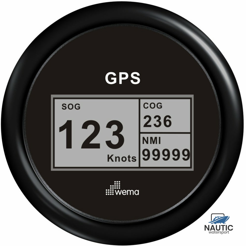 Digitaler GPS-Tachometer, schwarz
