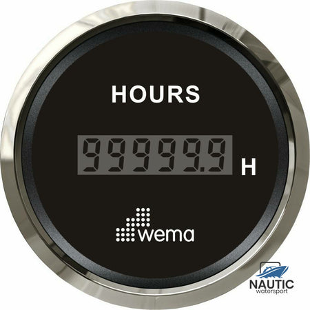 Wema Silver serie urenteller zwart