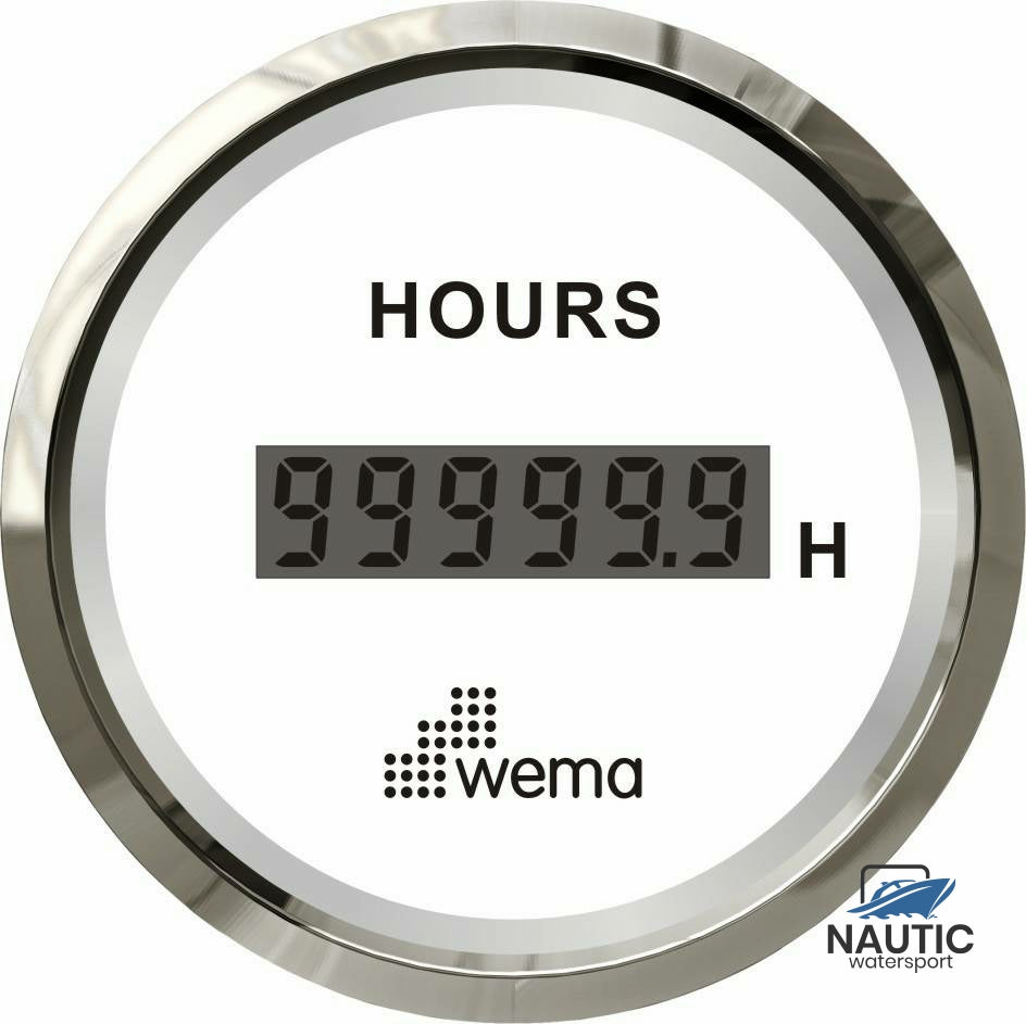 Betriebsstundenzähler der Silver-Serie, weiß
