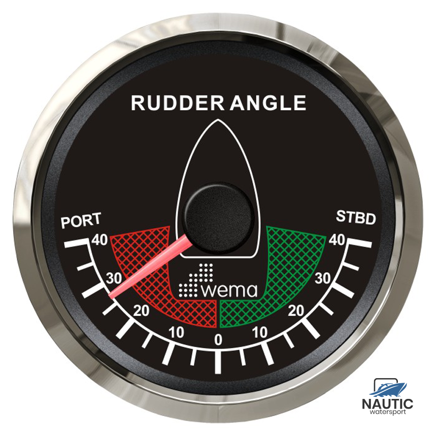 Ruderwinkelanzeiger der Silver-Serie NMEA2000, schwarz