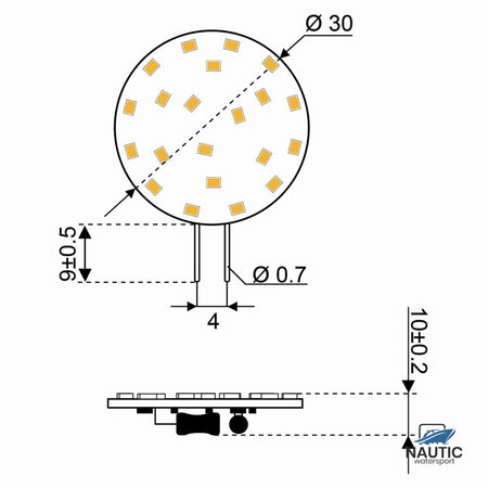 Talamex Ledlamp led21 10-30V G4-side 2700k