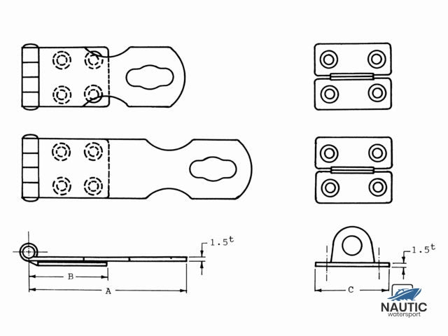 Overval sluiting rvs 64mm