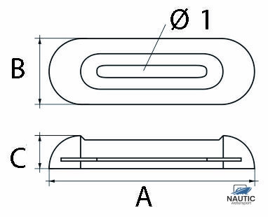 Talamex Romp anode aluminium opschroefbaar 0.6kg 200x65x35mm