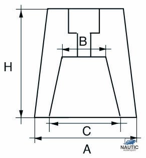 Propellerwellenanode Zink 25 mm konisch