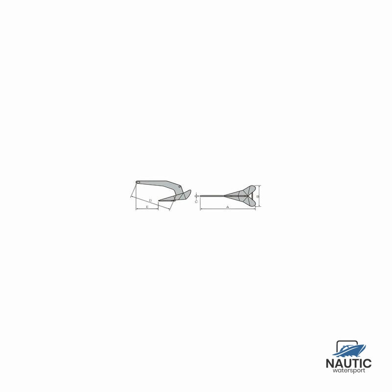 57325 delta anchor stainless steel 25kg/55lbs