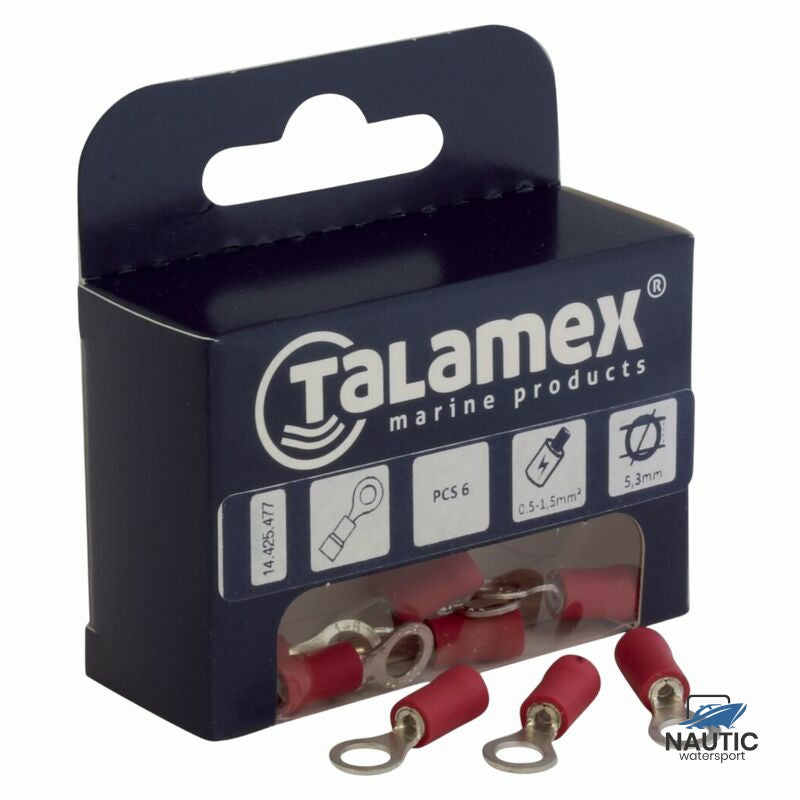 Talamex Kabelschoen ring 3mm blauw (6)