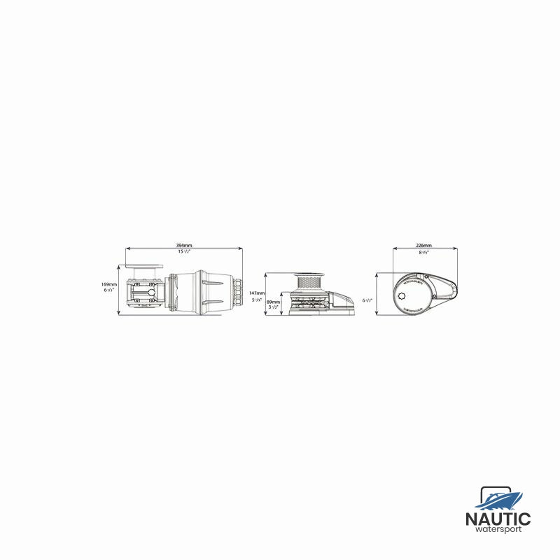Lewmar 69120074 VX3 ankerlier gd 10mm din 12V - 1500W