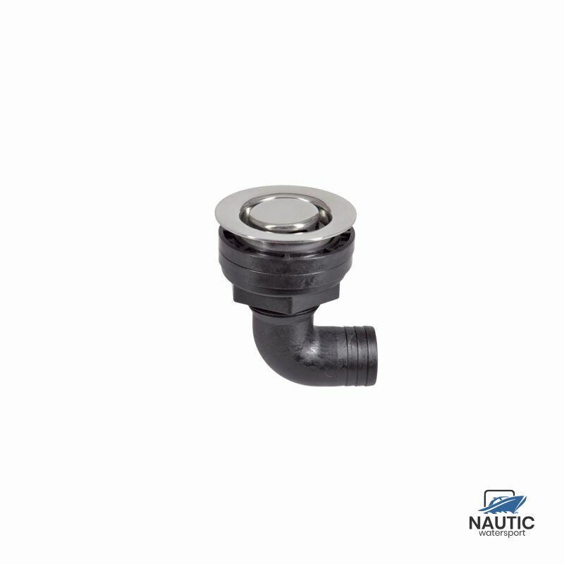 Talamex Dek/kuip doorvoer haaks rvs/acetal