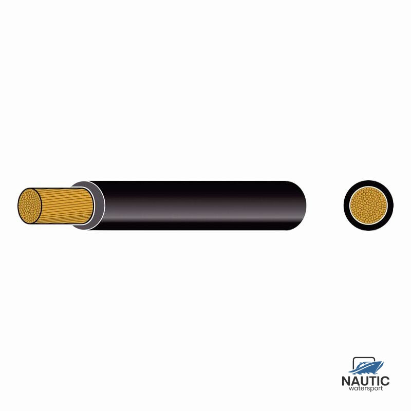 Talamex Dunwandige montage kabel 4.0mm² zwart (5m)