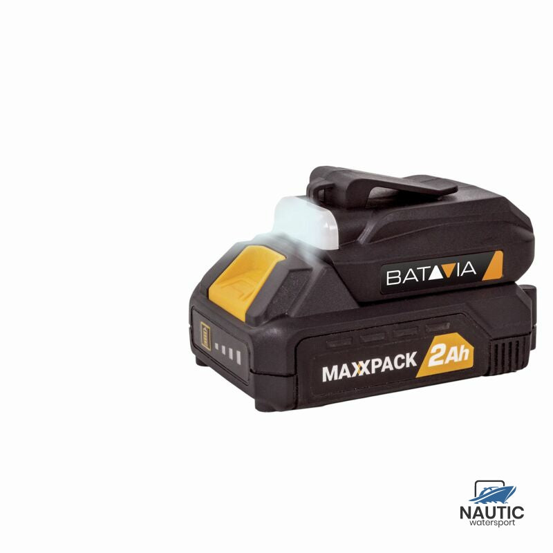 18V USB lader + zaklamp Past op alle Maxxpack 18V accu's