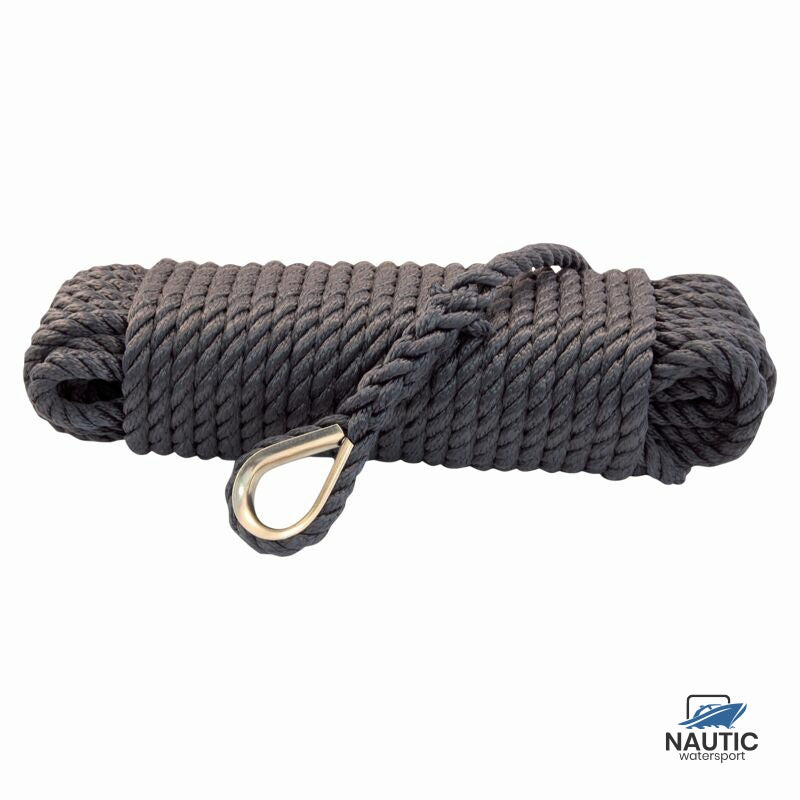 Talamex Ankerlijn polypropyleen 12mm zwart 30m