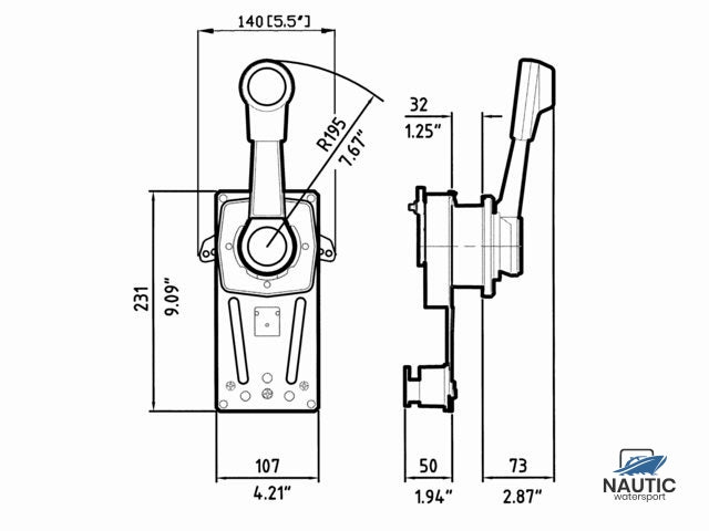 B85 bedieningsunit met neutral lock