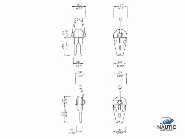B104 bedieningsunit dubbel verchroomd