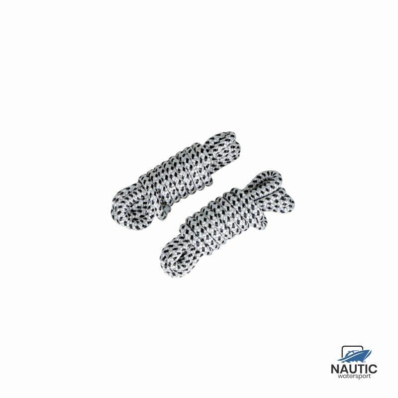 Fenderlijn polyester/pp 10mm 1.5m wit/zwart