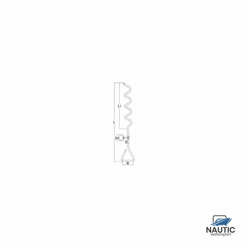 Talamex Grondanker spiraal met oog rvs 420mm