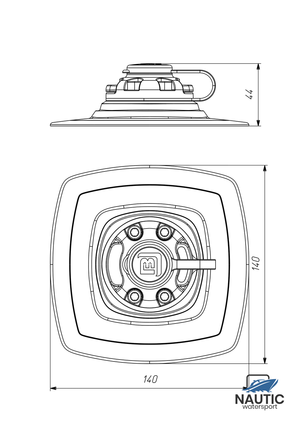 Borika Montagefuß groß für Klebemontage