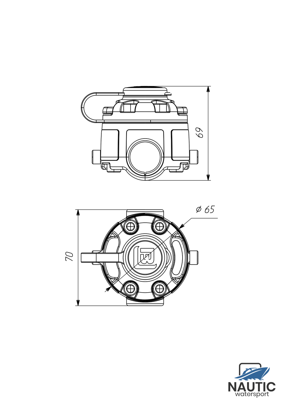 Borika Montagefuß für Geländermontage Ø 22/25 mm