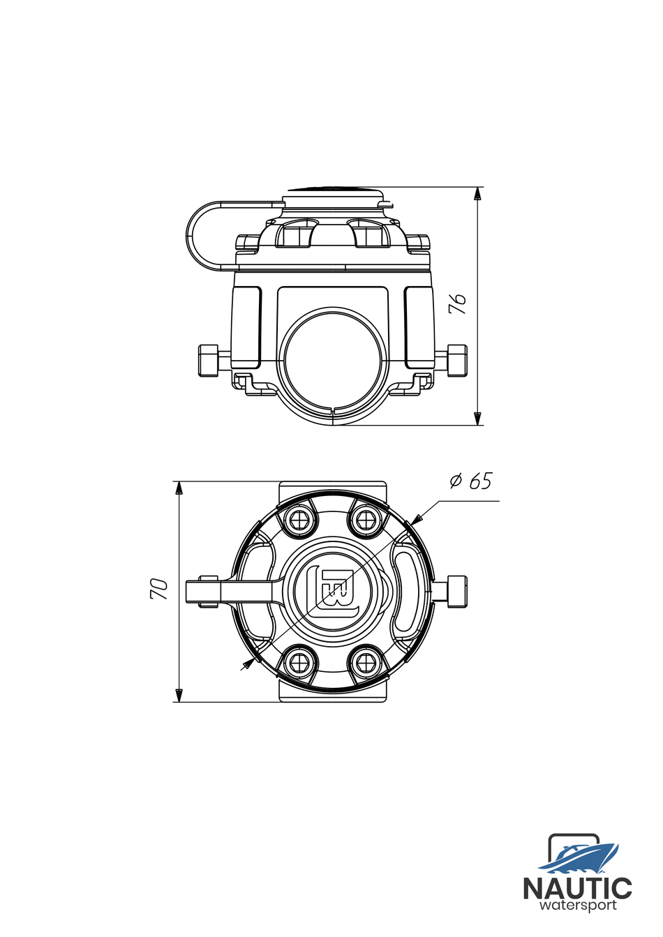 Borika Montagefuß für Geländermontage Ø 30/32 mm
