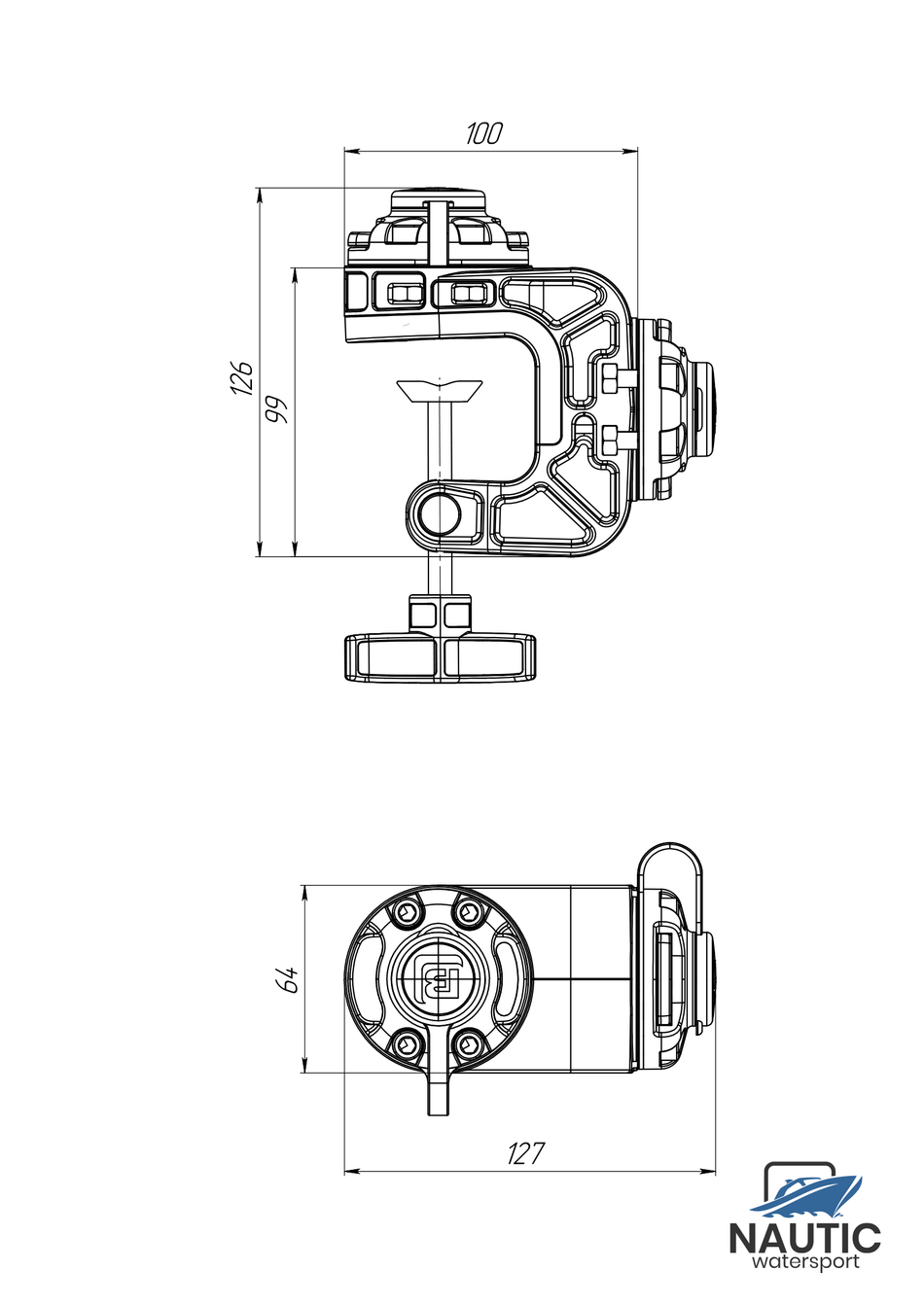 Borika montage voet dubbel hoek klemmontage