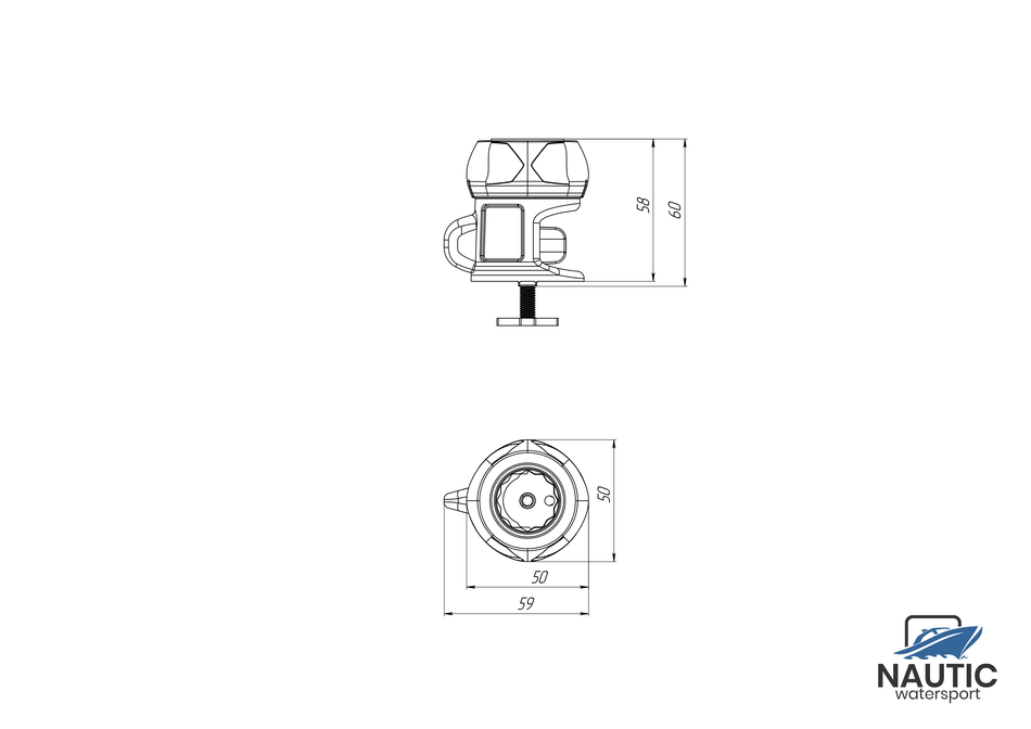 Borika t-bolt bevestigingsadapter ondermontage klein