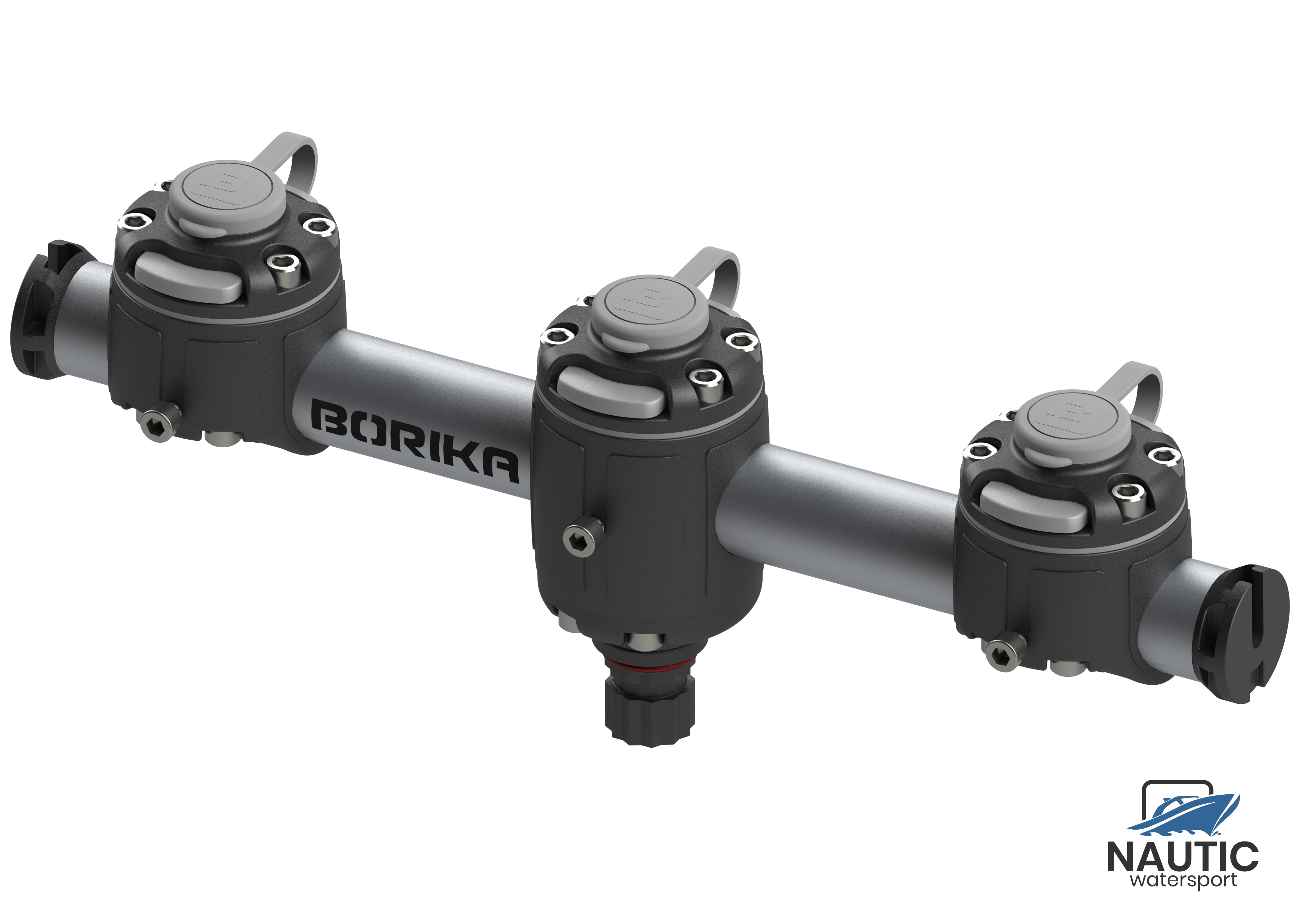 Borika ronde rail met 3 montage voeten 350mm
