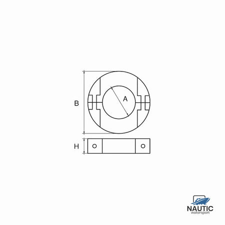Talamex Schroefas anode zink vlak 40mm