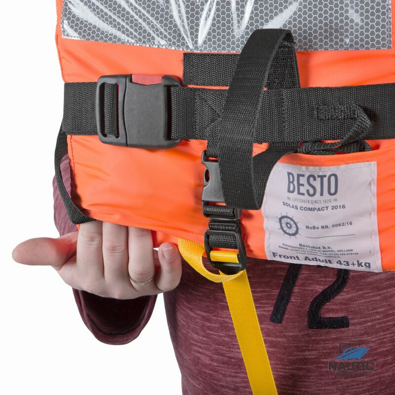 Besto Solas compact adult 43+ kg geel backstrap + crotch