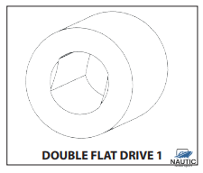 Talamex Neoprene inboard impeller double flat drive 1 met pakking & kap
