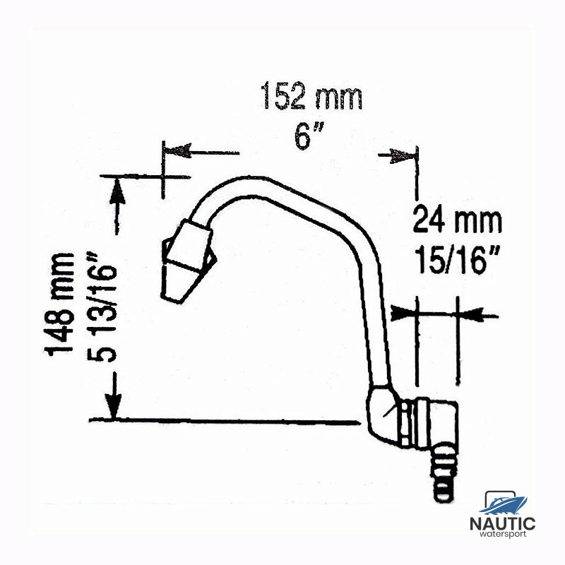 FT1276 Uitloop wegklapbaar + kraan