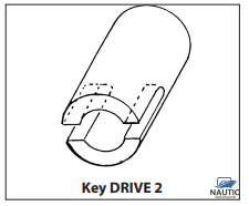Talamex Neoprene outboard impeller key drive 2