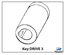 Talamex Neoprene outboard impeller key drive 3 met key