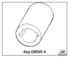 Talamex Neoprene outboard impeller key drive 4