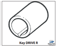 Talamex Neoprene outboard impeller key drive