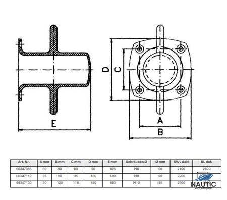 Talamex Bolder rvs 96x120x120mm