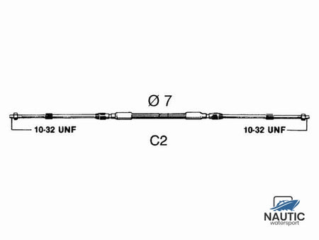 Ultraflex Schakelkabel C2 12ft 3.66m