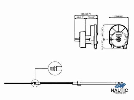 Ultraflex M58 stuurkabel 6.10 m