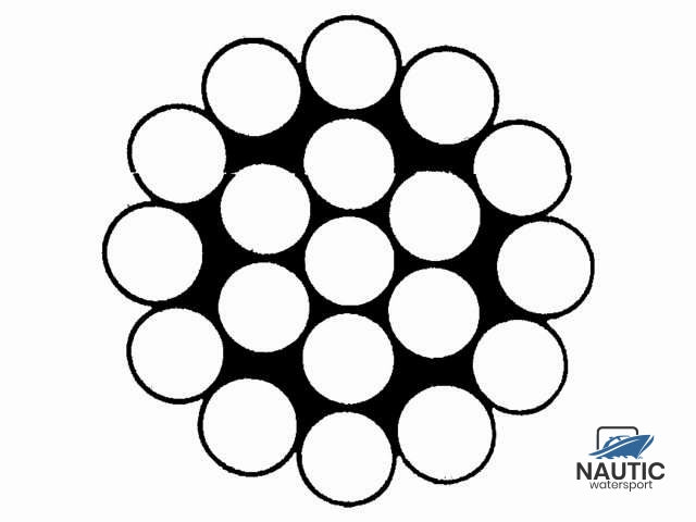 Stainless steel wire 1x19 4mm