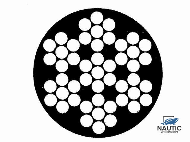 Steel wire stainless steel 7x7 PVC white coated 4/6mm