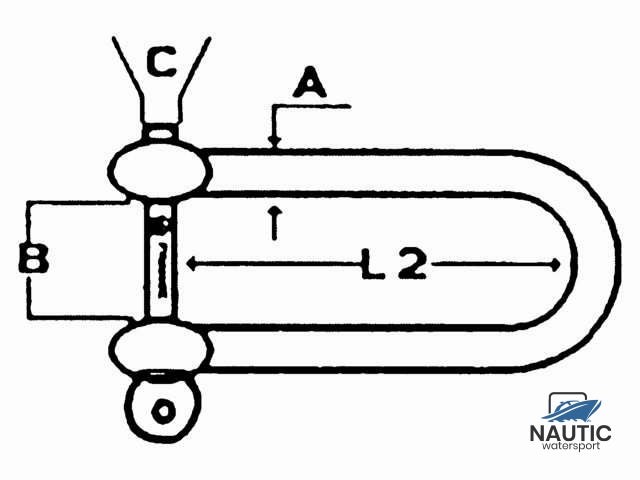 D-sluiting rvs lang 8mm bulk