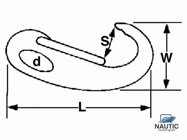 Klapphaken mit Öse, 70 mm,