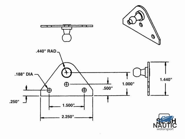 Attwood Vlakke steun sl-3h