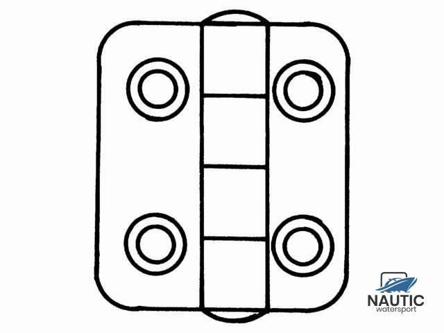 Talamex Scharnier rvs 34x38.5x2mm